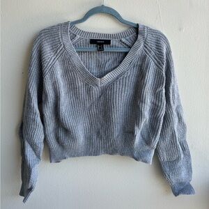 Forever 21 Cropped Gray Sweater